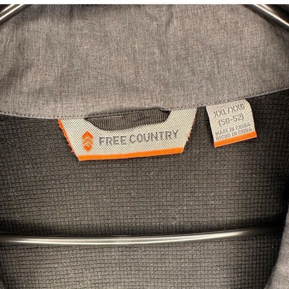 Free Country Gray Super SoftShell Water, Wind, Resistant Jacket Mens XXL - Picture 2 of 5